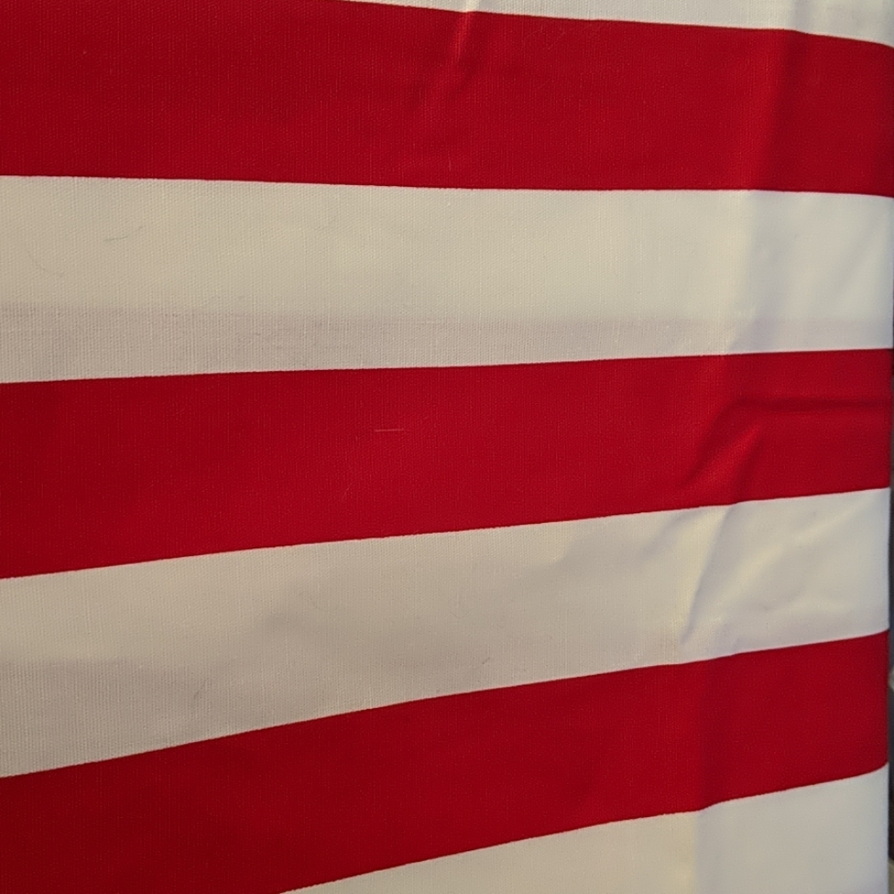Red and white cotton fabric